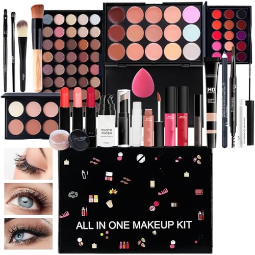 Make-up-Set für Damen, komplettes Set, Make-up-Kits für Damen, Make-up-Set für Mädchen, 24-teiliges Set – Make-up-Pinsel, Lidschatten-Palette, Lipgloss-Set von Opilroyn
