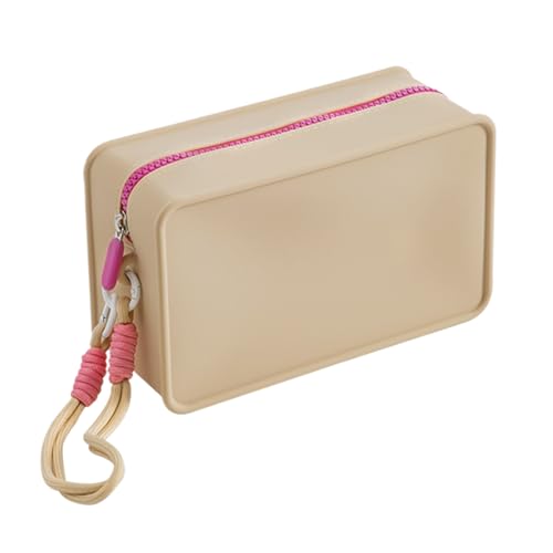 Make-up-Taschen-Organizer - Dopamin-Kontrastfarbe Silikon-Reise-Make-up-Täschchen, leicht und wasserdicht | Tragbare Toilettenbeutel für Mädchen für Geschäftsreisen, Urlaube von Opilroyn