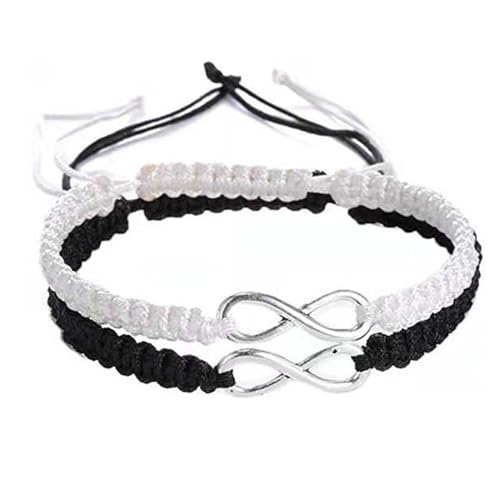 Opilroyn Infinity Best Friends Freundschaftsarmbänder Unendlichkeitssymbol - Weibliche handgefertigte geflochtene Armbänder - Verstellbare Freundschaftsarmbänder für Männer von Opilroyn