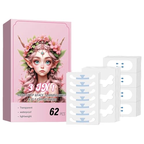 Opilroyn Lift Tape zur Straffung der Haut, glättendes Hebeband, unsichtbare Sofortbild-Patches für das Gesicht, 3-in-1-Beauty-Patch-Set, Nasen-Patch, Schlankheits-Patch für die Schraube von Opilroyn