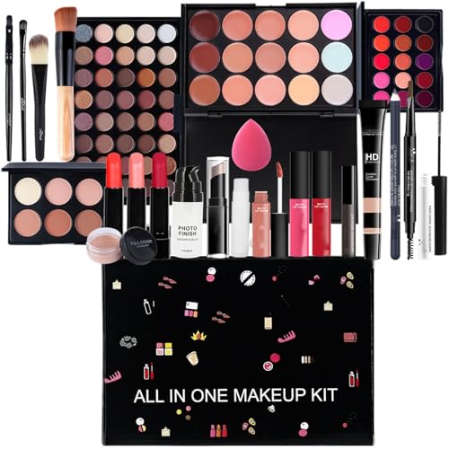 Opilroyn Make-up-Kits für Damen, komplettes Set, modisches Make-up-Set, Make-up-Set mit Make-up-Pinsel, Lidschatten-Palette, Lipgloss-Set für Frauen und Mädchen von Opilroyn