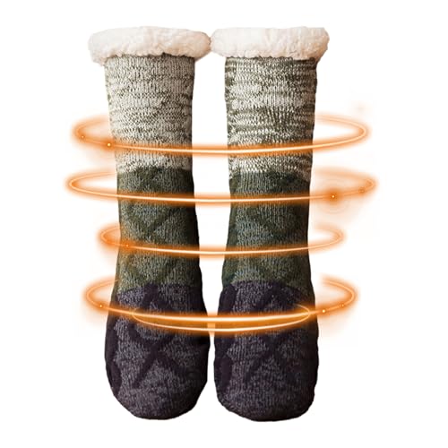 Opilroyn Rutschfeste Damensocken, Fuzzy-Bodensocken, Slipper-Socken für Damen, Bequeme lange Schlafsocken, Must-Haves für Männer, Kinder und Mütter nach der Geburt von Opilroyn