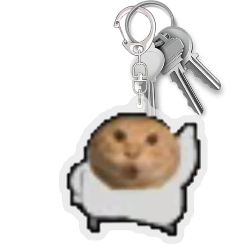 Opilroyn Schlüsselanhänger Katze | Lustiger runder Kopf Acryl Schlüsselanhänger | Tieranhänger für Familien Reisen Schule Kinder Party Erwachsene, Dancing Cat, riferimento alla descrizione von Opilroyn