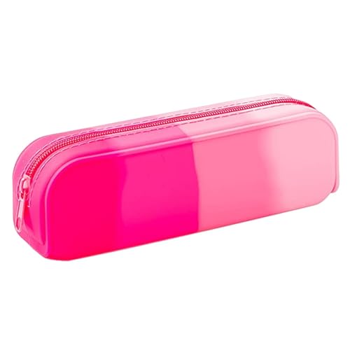 Silikon-Federmäppchen – Große Kapazität Farbverlauf Stifte Organizer mit Reißverschluss | Kreatives rechteckiges Federmäppchen für Stifte für Studenten, , Mädchen, Kleinkinder,, C: Gradient Pink von Opilroyn