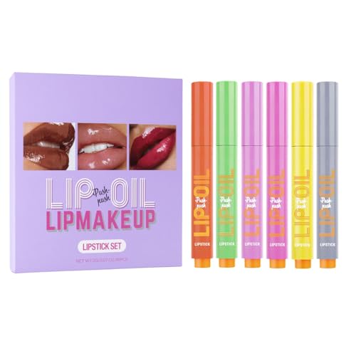 Solid-Gloss-Stift-Set – Nicht Klebender Lip-Plumping-Gloss, Jelly-Plumping-Lipgloss, Langanhaltender Lipgloss, Glossy-Lipgloss-Kollektion, Lip-Plumping-Stift-Set, Hochglänzendes Lipgloss-Set, Lipgloss von Opilroyn