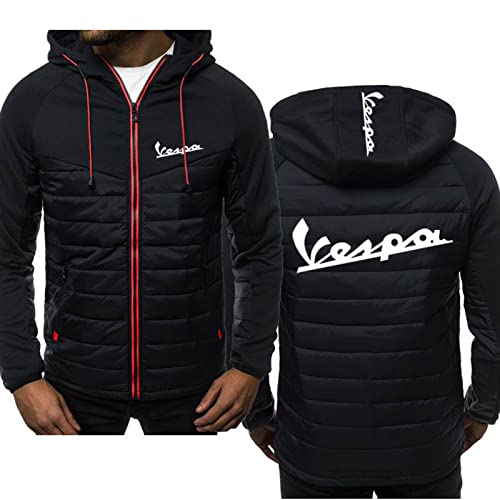 Opjsdxz Herren Hoodie für Vespa Print Jacke Frühling Herbst Mode Casual Sweatshirts Strickjacke Reißverschluss Kapuzenmantel-A||M von Opjsdxz