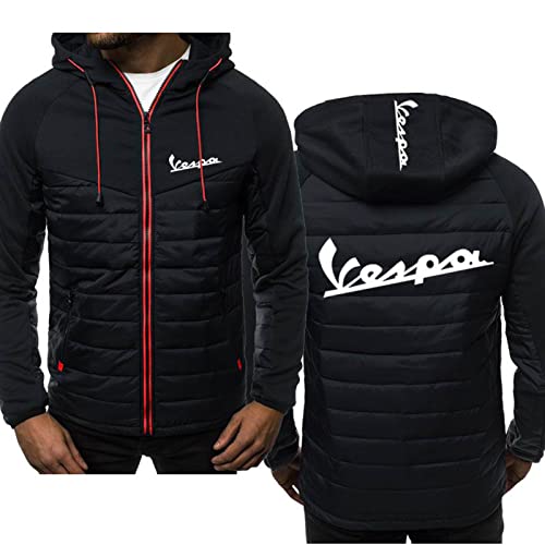 Opjsdxz Herren Hoodie für Vespa Print Jacke Frühling Herbst Mode Casual Sweatshirts Strickjacke Reißverschluss Kapuzenmantel-A||XL von Opjsdxz