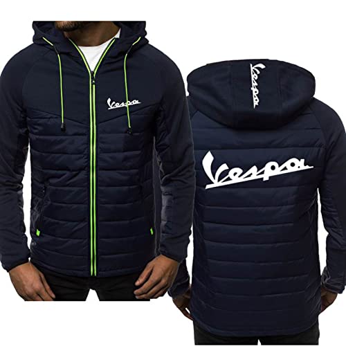 Opjsdxz Herren Hoodie für Vespa Print Jacke Frühling Herbst Mode Casual Sweatshirts Strickjacke Reißverschluss Kapuzenmantel-B||XXL von Opjsdxz