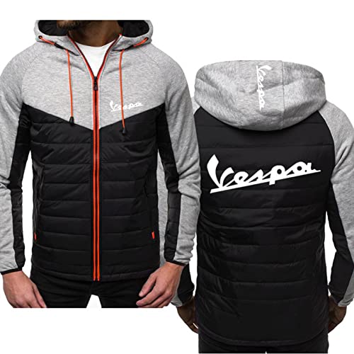 Opjsdxz Herren Hoodie für Vespa Print Jacke Frühling Herbst Mode Casual Sweatshirts Strickjacke Reißverschluss Kapuzenmantel-C||L von Opjsdxz