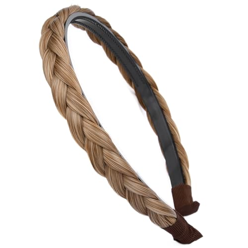Oplira Geflochtenes Stirnband mit Zähnen, Zöpfe, Haarband mit Zähnen, Kunsthaarband, geflochtenes Haarband für Damen, (Dirty Blonde) von Oplira