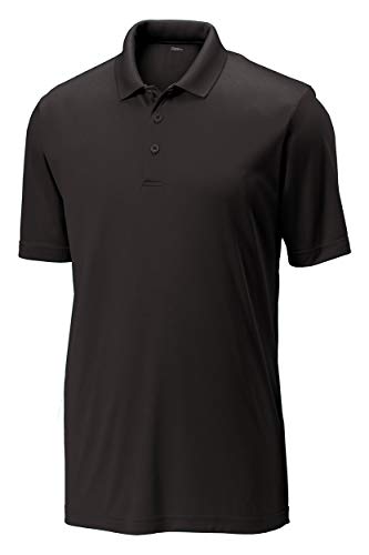 Golf-Shirts für Herren, normale und große und große Größe, Golf-Polos, trockene Passform, Herren-Poloshirt, kurzärmelig, Schwarz, 3X-Groß von Opna