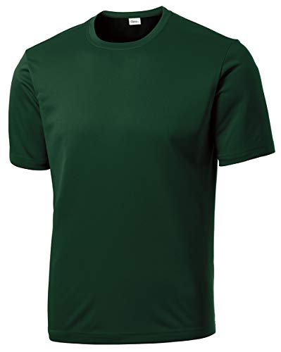 Opna Herren Big & Tall Short Sleeve Moisture Wicking Athletic T-Shirts Regular Sizes & XLT's, Forrest Green, 4X-Large Hoch von Opna