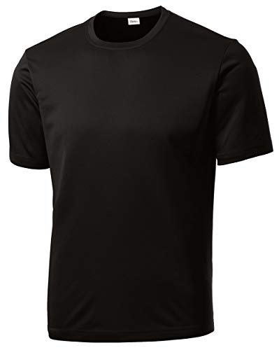Opna Herren Big & Tall Short Sleeve Moisture Wicking Athletic T-Shirts Regular Sizes & XLT's, schwarz, X-Large Hoch von Opna