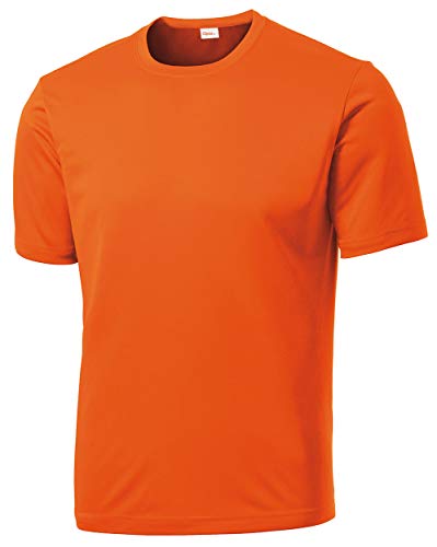 Opna Herren T-Shirt Big & Tall Short Sleeve Moisture Wicking Athletic T-Shirts Normale Größen & XLT's - Orange - XXX-Large Hoch von Opna