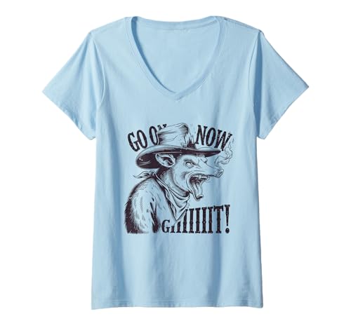 Damen Cowboy Tshirt Herren Damen Vintage Western Cowgirl Country T-Shirt mit V-Ausschnitt Damen Cowboy Tshirt Herren Damen Vintage Western Cowgirl Country T-Shirt mit V-Ausschnitt von Opossum Shirt Cowboy Western Country Cowgirl