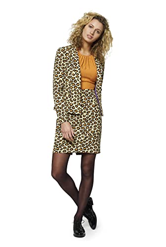 OppoSuits Damen Anzüge mit bunten Prints - Komplettes Set mit Bleistiftrock und Jacke,Größe:US14/ UK 18 / DE 44,Lady Jag von OppoSuits