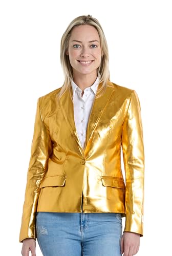 OppoSuits Damen-Blazer - Groovy Gold Anzugjacke - Goldgelb - Urlaubskleidung von OppoSuits