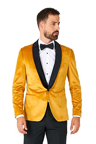 OppoSuits Deluxe - Formaler Smoking-Anzug-Blazer für Herren - Gold - Stilvolle, Hochwertige Jacke von OppoSuits