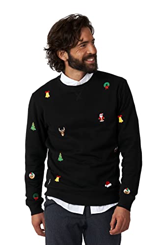 OppoSuits Deluxe Weihnachtspullover für Herren - Weihnachten Icons - Schwarz - Mit Stilvollen Weihnachtssymbolen OppoSuits Deluxe Weihnachtspullover für Herren - Weihnachten Icons - Schwarz - Mit Stilvollen Weihnachtssymbolen von OppoSuits