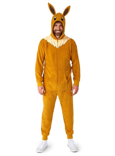 OppoSuits Erwachsene Unisex Eevee Onesie - Pokémon einteiliger Schlafanzug - Loose Fit - Inklusive Taschen - Braun OppoSuits Erwachsene Unisex Eevee Onesie - Pokémon einteiliger Schlafanzug - Loose Fit - Inklusive Taschen - Braun von OppoSuits