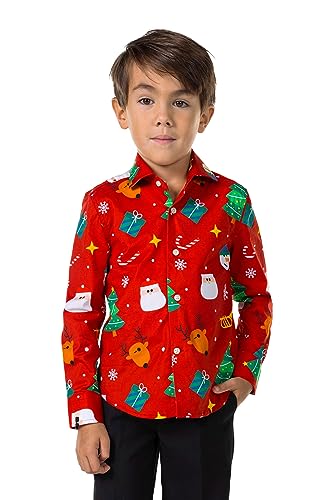 OppoSuits Festivitäts-Hemd für Jungen in Rot - Perfekt für Weihnachten - Weihnachtsfeiern - Inklusive 1 Hemd mit Knöpfen - Rot OppoSuits Festivitäts-Hemd für Jungen in Rot - Perfekt für Weihnachten - Weihnachtsfeiern - Inklusive 1 Hemd mit Knöpfen - Rot von OppoSuits