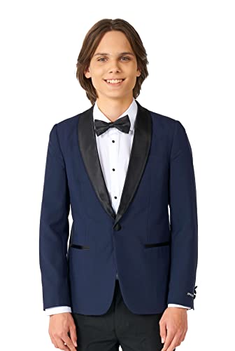 OppoSuits Formelles Outfit für Teens- Premium Tuxedo Anzug - Tailliertes Outfit - Blau und Schwarz - Inklusive Blazer, Hose und Fliege von OppoSuits