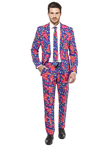 OppoSuits Lustige Verrückt Abschlussball Anzüge für Herren - Komplettes Set: Jackett, Hose und Krawatte,The Fresh Prince,60 EU von OppoSuits