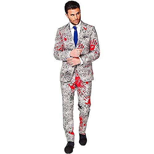 OppoSuits Herren Opposuits Halloween Suit For Men in Creepy And Stylish Print Anzug, Zombiac, 52 EU von OppoSuits