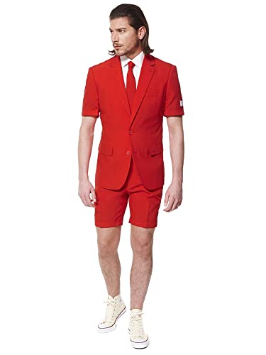 OppoSuits Herren Men Suit Business-Anzug Hosen-Set Inklusive Shorts, Kurzarmjacke & Krawatte, Red Devil, 46 EU OppoSuits Herren Men Suit Business-Anzug Hosen-Set Inklusive Shorts, Kurzarmjacke & Krawatte, Red Devil, 46 EU von OppoSuits