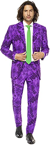 OppoSuits Herren Opposuits – The Joker™ Licensed Superhero Halloween Costumes For Men Full Suit: Jacket, Pants M nneranzug, Violett, 62 EU von OppoSuits