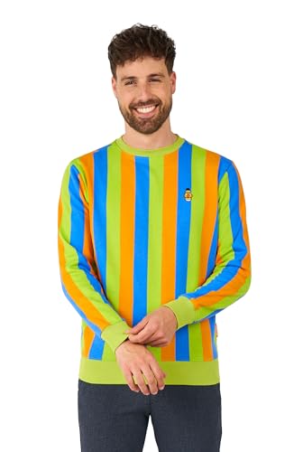 OppoSuits Herren Sesamstraße Pullover - Offizieller Bert™ Pullover - Slim Fit - Pullover Sweatshirt - Multicolor - Langarm - Rundhalsausschnitt von OppoSuits