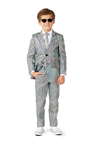 OppoSuits Jungen Discoballer Glänzender Anzug - Abschlussball- und Hochzeitsfeier-Outfit - Inklusive Blazer, Hose und Krawatte - Mehrfarbig von OppoSuits