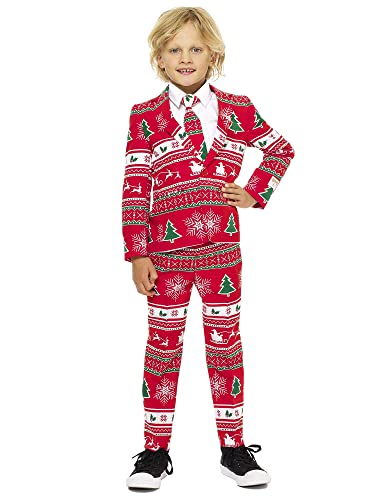 OppoSuits Jungen Men Suit Business Anzug Hosen Set, Winter Wonderland, 2 EU von OppoSuits