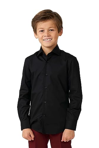 OppoSuits Jungen Schwarzes Hemd - Lässiges Outfit - Abschlussball und Hochzeiten - Inklusive 1 Hemd mit Knöpfen - Size 4 Years von OppoSuits