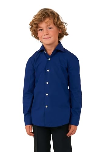 OppoSuits Jungenhemd - Langärmliges Marinehemd - Dunkelblau - Formale Kleidung für Kinder - Langärmliges von OppoSuits