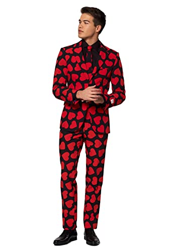 OppoSuits Lustige Abschlussball Anzüge für Herren - Komplettes Set: Jackett, Hose und Krawatte King of Hearts 56 EU OppoSuits Lustige Abschlussball Anzüge für Herren - Komplettes Set: Jackett, Hose und Krawatte King of Hearts 56 EU von OppoSuits