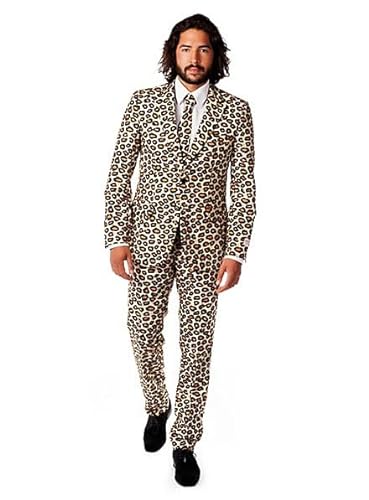 OppoSuits Lustige Verrückt Abschlussball Anzüge für Herren - Komplettes Set: Jackett, Hose und Krawatte,The Jag, 58 von OppoSuits