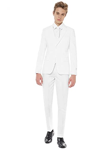 OppoSuits Jungen Men Suit Business Anzug Hosen Set, White Knight, 14 EU von OppoSuits