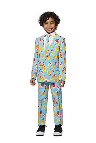 OppoSuits Lustige Verrückt Anzüge für Jungen 2 - 8 Jahre alt - Kommt mit Jacke, Hose und Krawatte Cool Cones 92/98 EU (2Y) von OppoSuits