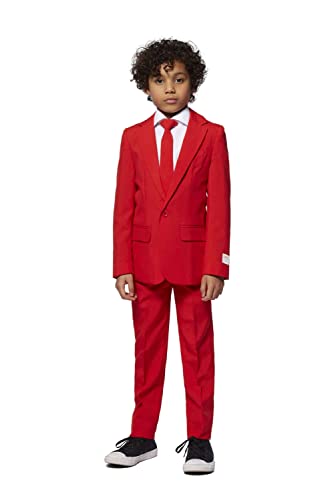 OppoSuits Lustige Verrückt Anzüge für Jungen 2 - 8 Jahre alt - Kommt mit Jacke, Hose und Krawatte Red Devil 98/104 EU (4Y) von OppoSuits