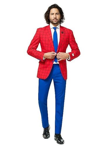 OppoSuits Official Marvel Comics Hero Suits - Infinity War Avengers Costume Comes with Pants, Jacket and Tie, Spiderman, 52 von OppoSuits