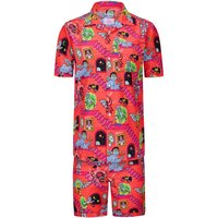 OppoSuits Set Kurzarmhemd mit Shorts mit Rick and Morty-Motiven, Relaxed Fit von OppoSuits
