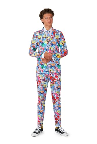 OppoSuits Spongebob-Anzug für Teen Boys - Nickelodeon-Outfit - Inklusive Blazer, Hose und Krawatte - Mehrfarbig - Größe 14 Years von OppoSuits