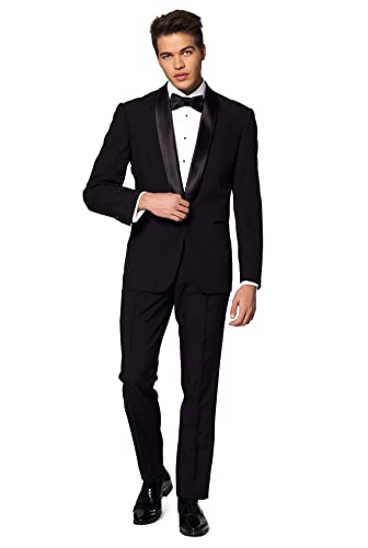 OppoSuits Formales Outfit für Männer - Premium Smoking - Tailliertes Outfit - Schwarz - Inklusive Blazer, Hose und Fliege von OppoSuits