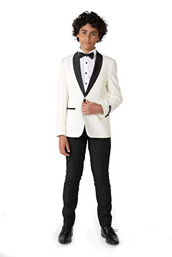 OppoSuits Formelles Outfit für Teens- Premium Tuxedo Anzug - Tailliertes Outfit - Weiß und Schwarz - Inklusive Blazer, Hose und Fliege von OppoSuits
