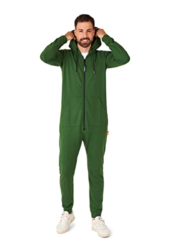 OppoSuits Unisex-Einteiler - Hochwertiger Pyjama und Loungewear - Grün - mit 4 Taschen und Zwei-Wege-Reißverschlüssen - Size L von OppoSuits