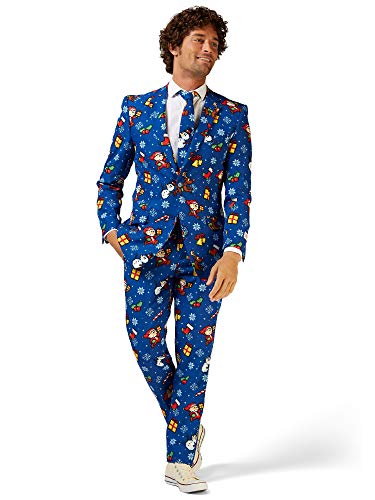 OppoSuits Weihnachtsanzüge für Herren – Besteht aus Sakko, Hose und Krawatte, Merry Pixmas, 54 EU von OppoSuits