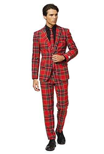 OppoSuits Weihnachtsanzüge für Herren – Besteht aus Sakko, Hose und Krawatte, The Lumberjack, 48 EU von OppoSuits