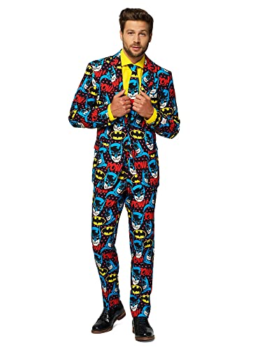 Opposuits Herren – The Dark Knight™ Licensed Superhero Halloween Costumes For Men Full Suit: Jacket, Pa Herrenanzug, Mehrfarbig, 54 von OppoSuits