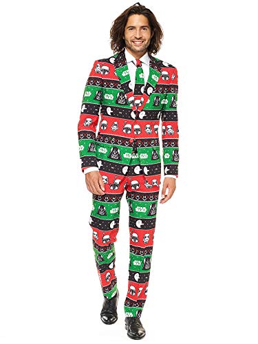 Opposuits Official STAR WARSTM Suit - Festive Force Costume Comes With Pants, Jacket and Tie, Festive ForceTM, 52 von OppoSuits